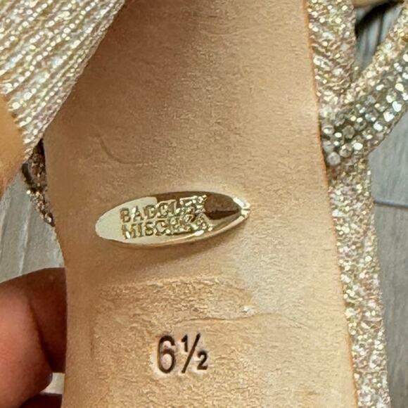 Badgley Mischka Ultima Block Heels Soiree Date Night Bridal Wedding‎ US 6.5 - Picture 7 of 7